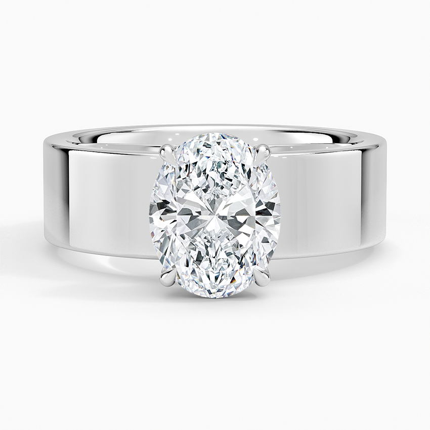 Peyton 6mm Solitaire Ring Platinum Oval Engagement Ring