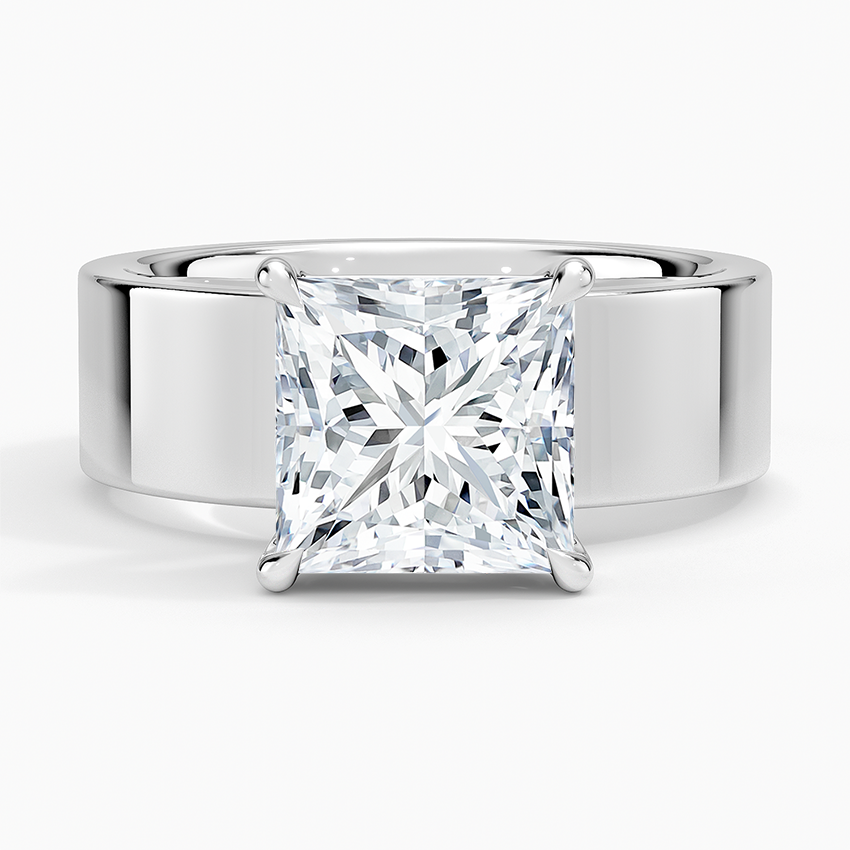 Peyton 6mm Solitaire Ring Platinum Princess Engagement Ring
