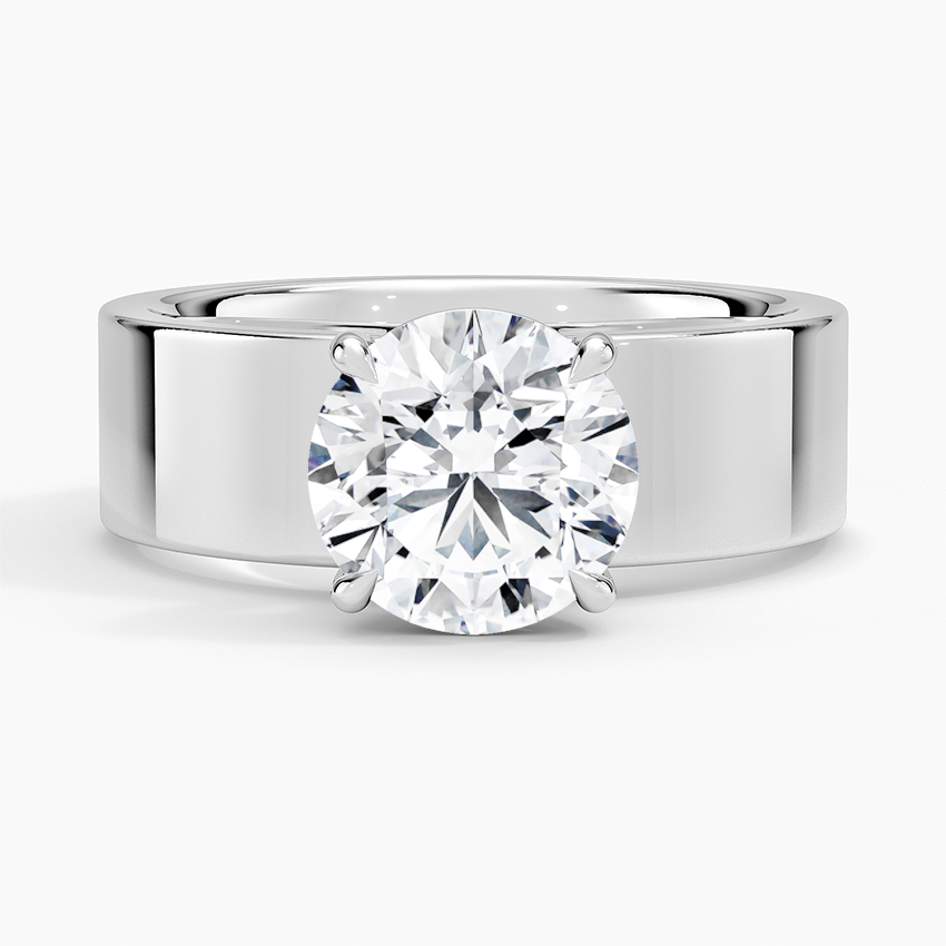 Peyton 6mm Solitaire Ring Platinum Round Engagement Ring