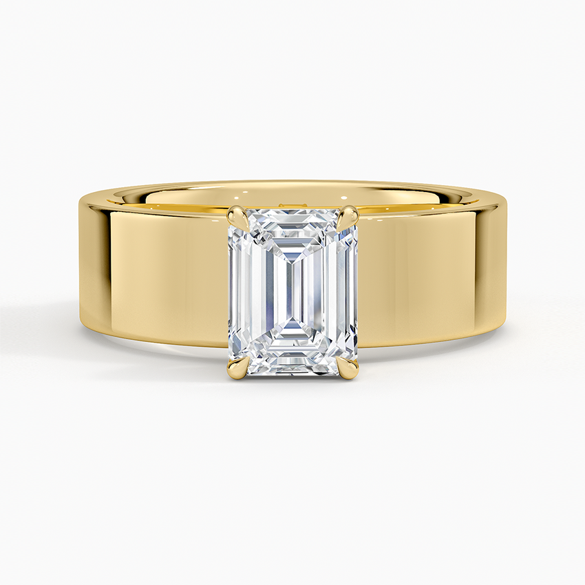 Peyton 6mm Solitaire Ring Yellow Gold 18k Emerald Engagement Ring