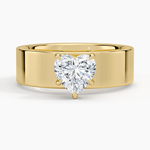 Peyton 6mm Solitaire Ring Yellow Gold 18k Heart Engagement Ring
