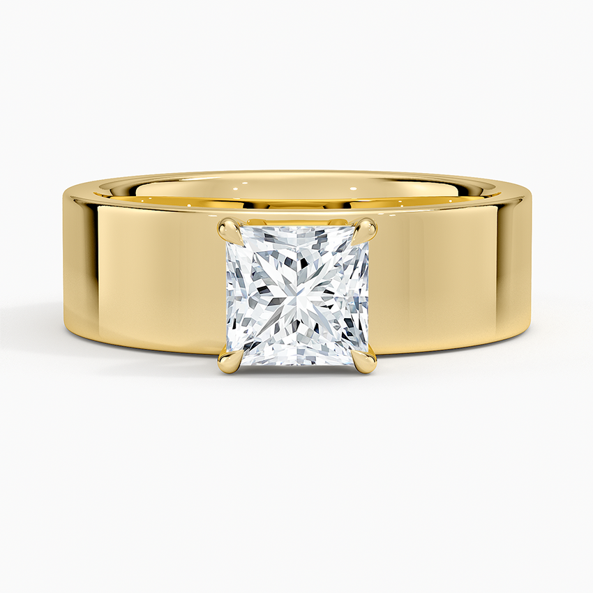 Peyton 6mm Solitaire Ring Yellow Gold 18k Princess Engagement Ring