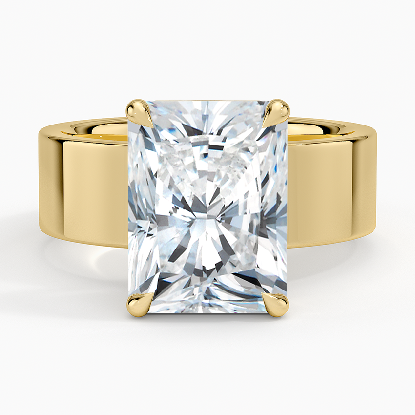 Peyton 6mm Solitaire Ring Yellow Gold 18k Radiant Engagement Ring