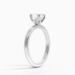 2mm Petite Elodie Perfect Fit Solitaire Ring Platinum Cushion Engagement Ring