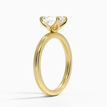 2mm Petite Elodie Perfect Fit Solitaire Ring Yellow Gold 18k Emerald Engagement Ring