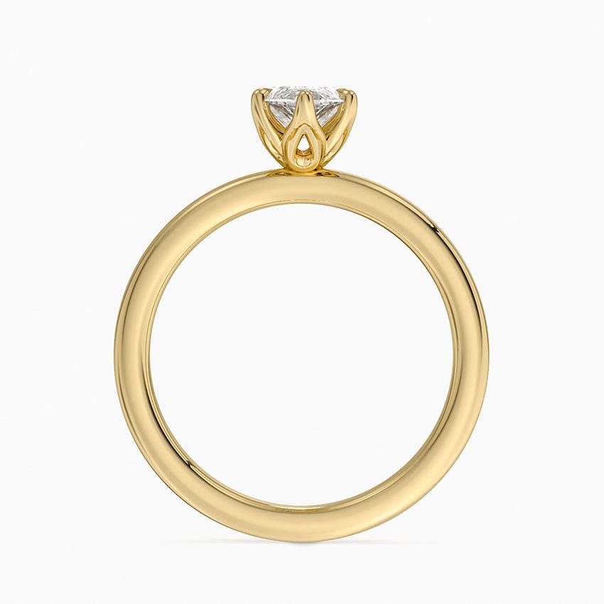 2mm Petite Elodie Perfect Fit Solitaire Ring Yellow Gold 18k Marquise Engagement Ring