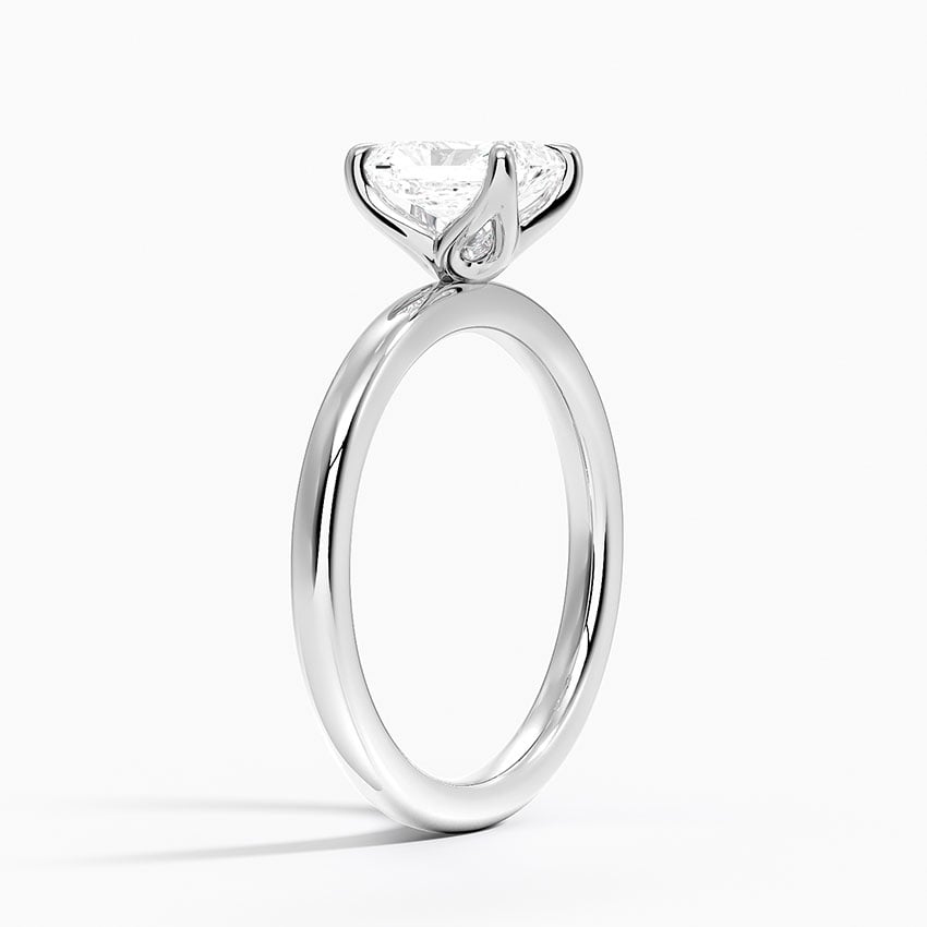 2mm Petite Elodie Perfect Fit Solitaire Ring Platinum Radiant Engagement Ring