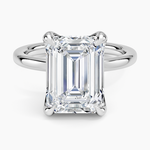 2mm Petite Elodie Perfect Fit Solitaire Ring Platinum Emerald Engagement Ring