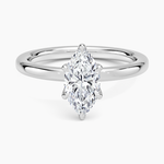 2mm Petite Elodie Perfect Fit Solitaire Ring Platinum Marquise Engagement Ring