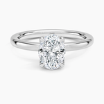 2mm Petite Elodie Perfect Fit Solitaire Ring Platinum Oval Engagement Ring