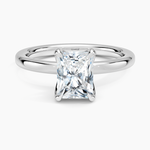 2mm Petite Elodie Perfect Fit Solitaire Ring Platinum Radiant Engagement Ring