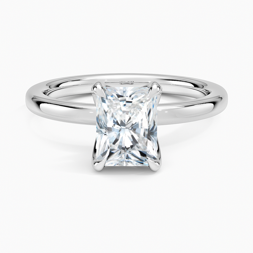 2mm Petite Elodie Perfect Fit Solitaire Ring Platinum Radiant Engagement Ring