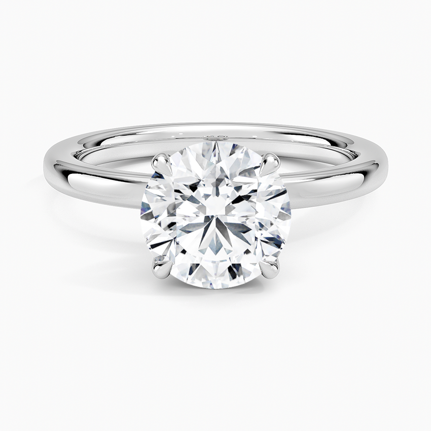 2mm Petite Elodie Perfect Fit Solitaire Ring Platinum Round Engagement Ring