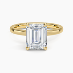 2mm Petite Elodie Perfect Fit Solitaire Ring Yellow Gold 18k Emerald Engagement Ring