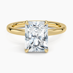 2mm Petite Elodie Perfect Fit Solitaire Ring Yellow Gold 18k Radiant Engagement Ring