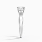 Thea Tapered Solitaire Diamond Ring Platinum Asscher Engagement Ring