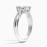 Thea Tapered Solitaire Diamond Ring Platinum Marquise Engagement Ring