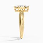 Thea Tapered Solitaire Diamond Ring Yellow Gold 18k Marquise Engagement Ring