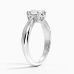 Thea Tapered Solitaire Diamond Ring Platinum Pear Engagement Ring