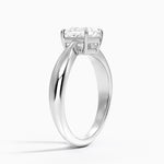 Thea Tapered Solitaire Diamond Ring Platinum Princess Engagement Ring
