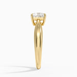 Thea Tapered Solitaire Diamond Ring Yellow Gold 18k Princess Engagement Ring