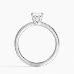 Hidden Heart Solitaire Ring Platinum Asscher Engagement Ring
