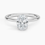 Hidden Heart Solitaire Ring Platinum Oval Engagement Ring