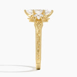 Hudson Engraved Three Stone Diamond Ring (1/3 ct. tw.) Yellow Gold 18k Marquise Engagement Ring