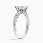 Hudson Engraved Diamond Ring Platinum Marquise Engagement Ring
