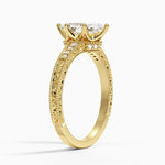Hudson Engraved Diamond Ring Yellow Gold 18k Marquise Engagement Ring