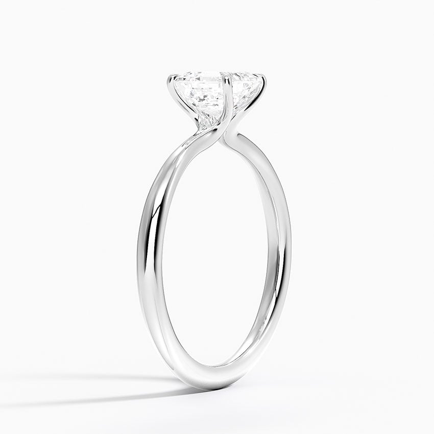 Freesia 2mm Solitaire Ring Platinum Asscher Engagement Ring
