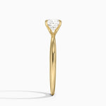 Freesia 2mm Solitaire Ring Yellow Gold 18k Asscher Engagement Ring