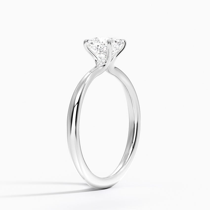 Freesia 2mm Solitaire Ring Platinum Cushion Engagement Ring