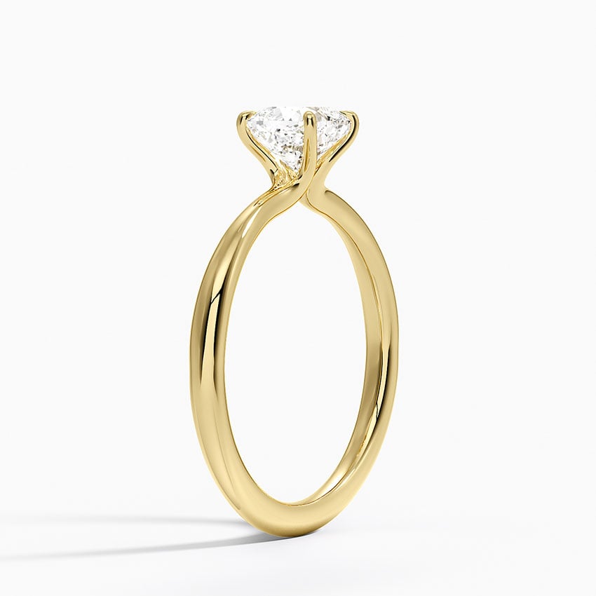 Freesia 2mm Solitaire Ring Yellow Gold 18k Cushion Engagement Ring