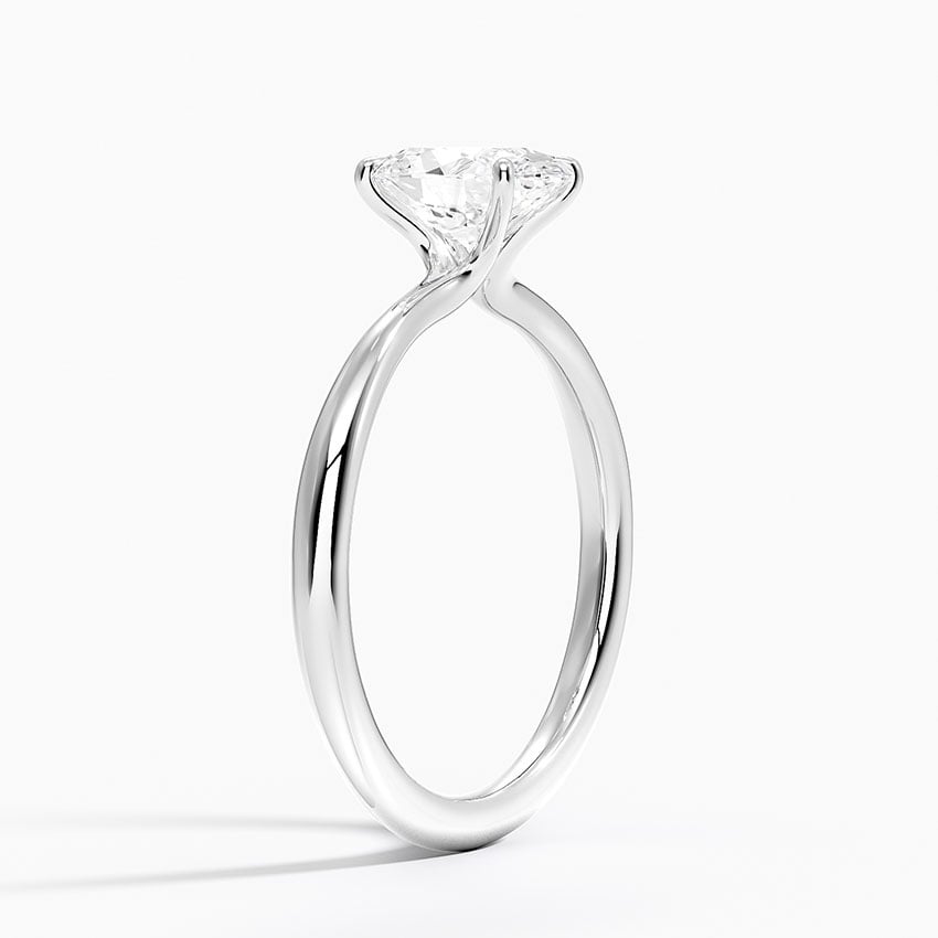 Freesia 2mm Solitaire Ring Platinum Oval Engagement Ring