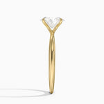 Freesia 2mm Solitaire Ring Yellow Gold 18k Oval Engagement Ring