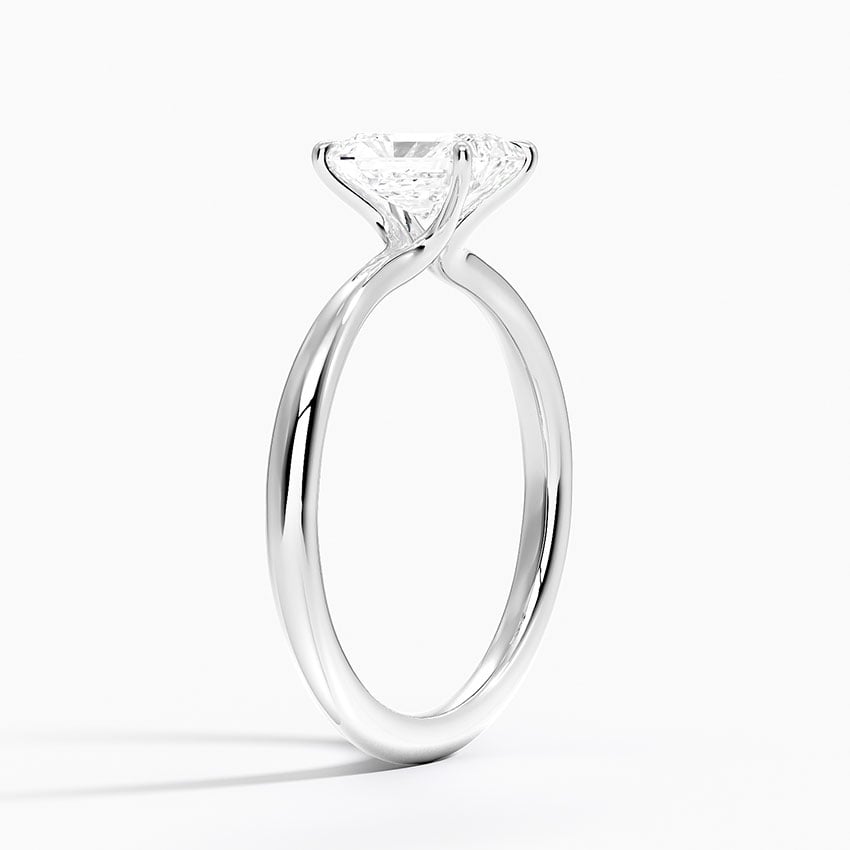 Freesia 2mm Solitaire Ring Platinum Radiant Engagement Ring