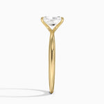 Freesia 2mm Solitaire Ring Yellow Gold 18k Radiant Engagement Ring