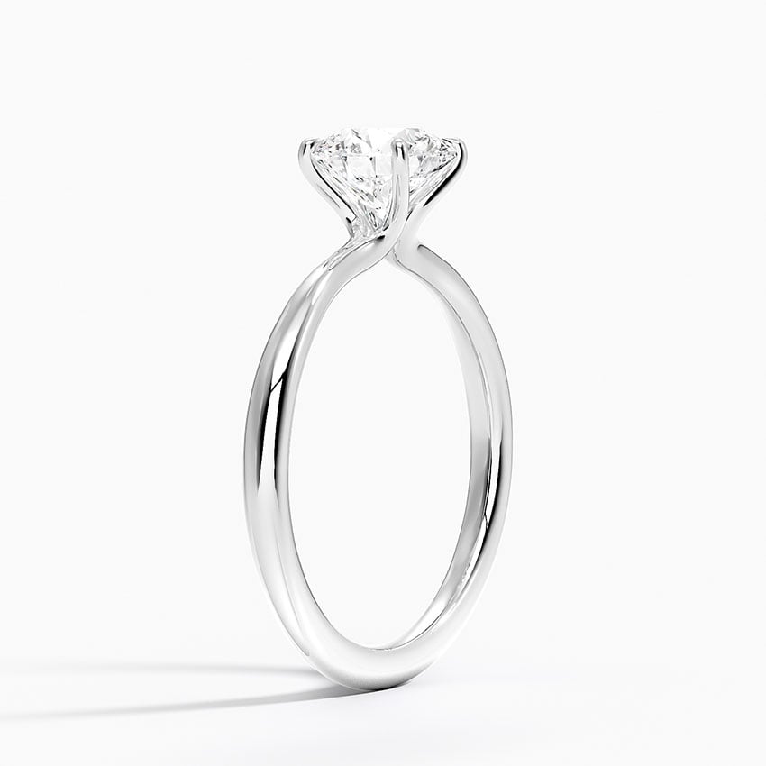 Freesia 2mm Solitaire Ring Platinum Round Engagement Ring
