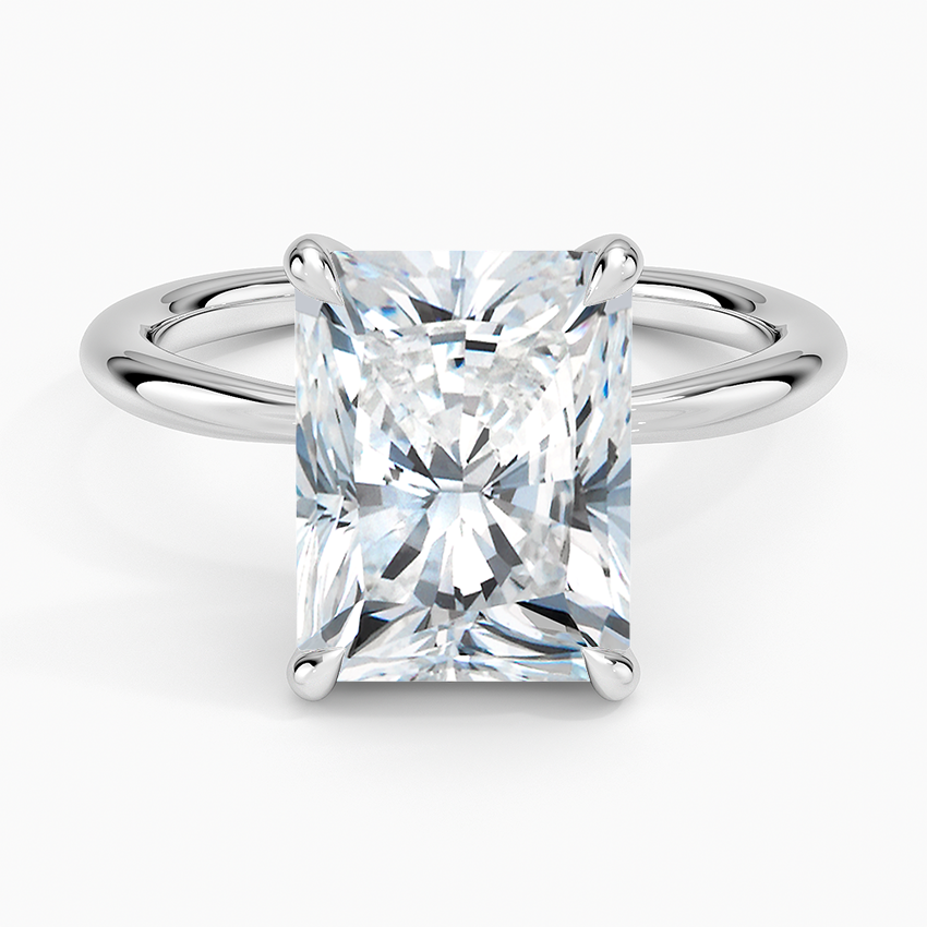 Freesia 2mm Solitaire Ring Platinum Radiant Engagement Ring
