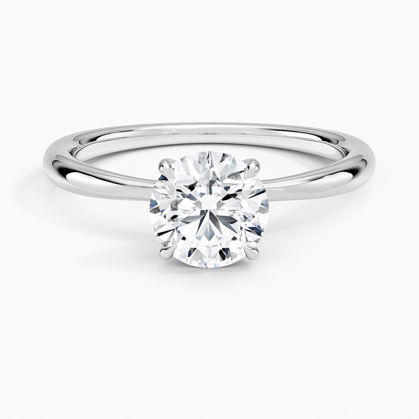 Freesia 2mm Solitaire Ring Platinum Round Engagement Ring