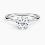 Freesia 2mm Solitaire Ring Platinum Round Engagement Ring