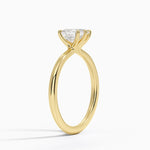 Freesia Six-Prong Solitaire Ring Yellow Gold 18k Asscher Engagement Ring