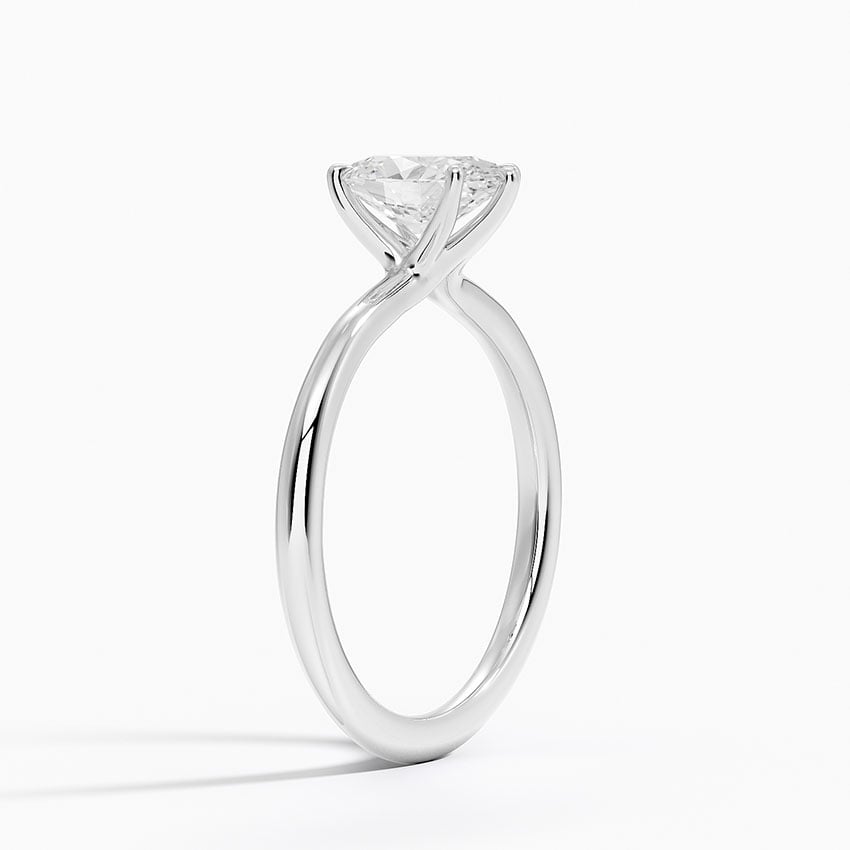 Freesia Six-Prong Solitaire Ring Platinum Oval Engagement Ring