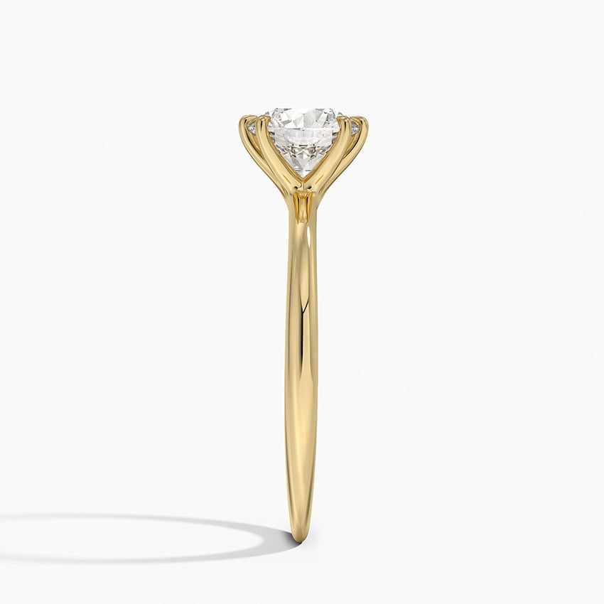 Freesia Six-Prong Solitaire Ring Yellow Gold 18k Round Engagement Ring