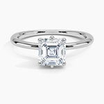 Freesia Six-Prong Solitaire Ring Platinum Asscher Engagement Ring