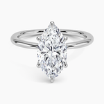 Freesia Six-Prong Solitaire Ring Platinum Marquise Engagement Ring