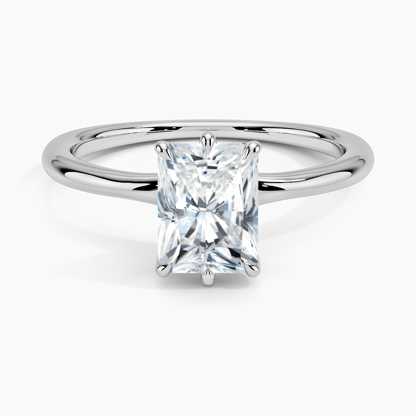 Freesia Six-Prong Solitaire Ring Platinum Radiant Engagement Ring