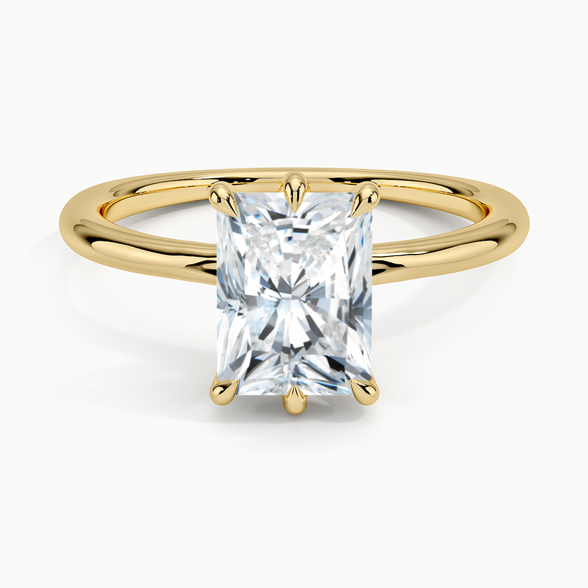 Freesia Six-Prong Solitaire Ring Yellow Gold 18k Radiant Engagement Ring