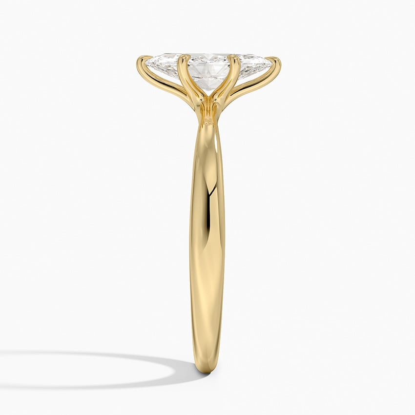 Freesia 2.7mm Solitaire Ring Yellow Gold 18k Marquise Engagement Ring
